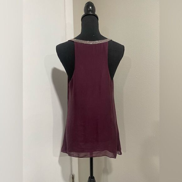 Burgundy Top 100% Silk - Picture 7 of 7